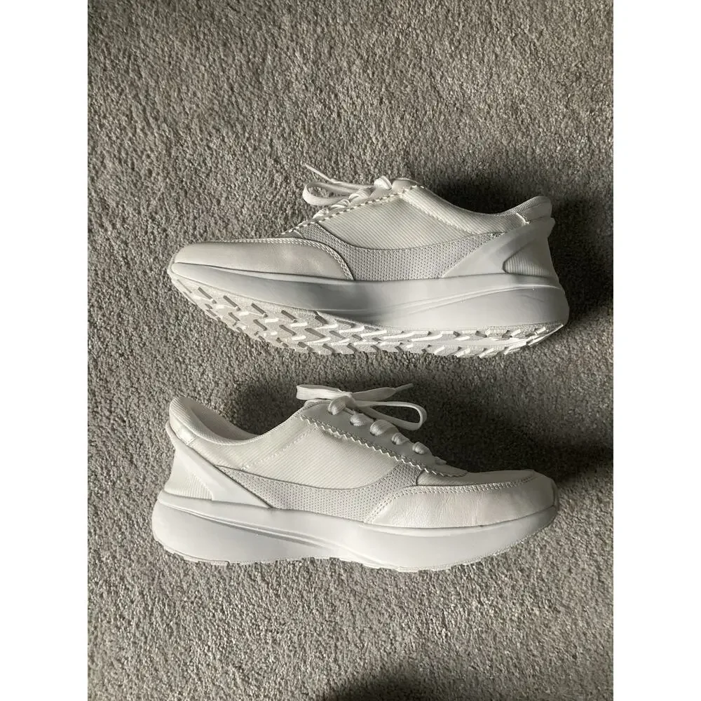 Kizik Women's White Lace-Up Sneakers - Lightweight Everyday Comfort